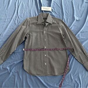 Men's Black and White Checkered Shirt